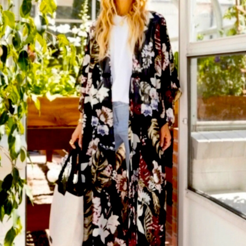 Walter Baker Tulum Caftan in Tropical Print